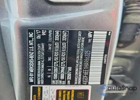 2017 Mercedes-Benz Gls 450 4Matic z USA, uszkodzony, nr VIN 4JGDF6EE1HA986325